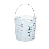 Balde Plástico Graduado Transparente 20 Litros c/ Alça