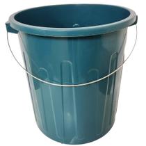 Balde Plástico Grande Com Alça De Ferro 30L Azul Arqplast