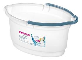 Balde plastico oval 14l transparente sanremo 237