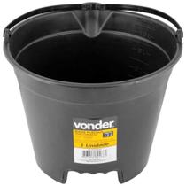 Balde Plástico para Concreto de 12 Litros com Bico Preto - 3315000212 - VONDER Balde Plástico para Concreto de 12 Litros com Bico Preto - 3315000212 - VONDER
