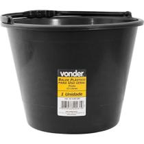 Balde Plástico para Uso Geral Preto 12 Litros - 33.15.001.200 - VONDER Balde Plástico para Uso Geral Preto 12 Litros - 33.15.001.200 - VONDER