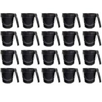 Balde Plástico Preto 10L Alça Plástica - 20Un Balde Plástico Preto 10L Alça Plástica - 20Un