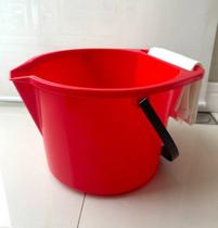 Balde Plástico Reforçado Alça Bico Suporte De Pano 15 Litros