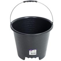 Balde Plástico Reforçado para Concreto 12 Litros Preto - TERRAPLAST