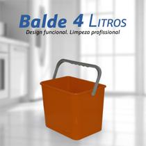 Balde Plástico Retangular Reforçado 4 L Com Alça Plástica Resistente Balde Plástico Retangular Reforçado 4 L Com Alça Plástica Resistente