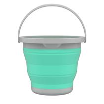 Balde Plástico Retrátil Flash Limp 05 litros Verde Água - RET3512