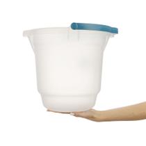 Balde Plástico Transparente com Alça 12L Hydrus Sanremo
