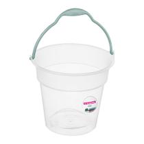 Balde Plástico Transparente com Alça 15L Oba Sanremo