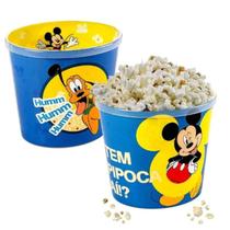 Balde Pote De Pipoca Estampado Do Mickey Mouse E Pluto 2,1L Plasutil