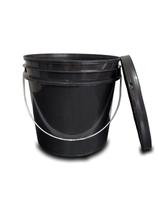 Balde Preto 10 Litros Com Tampa Hermética Lacre Removível e Alça Resistente Plástica Balde Preto 10 Litros Com Tampa Hermética Lacre Removível e Alça Resistente Plástica