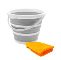 Balde Reforçado Multi Uso 10l + 2 Panos De Chão 40x40