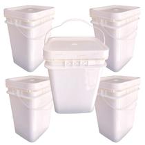 Balde Retang 20L P Concreto 5 Pçs Balde Retang 20L P Concreto 5 Pçs