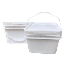 Balde Retangular 10L c/ Tampa Lacre - BPA Free (02 Peças)