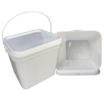 Balde Retangular 3.6L Atoxico BPA Free - Kit 02 Peças