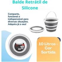 BALDE RETRATIL 10L - Balde Dobravel Utilidades Diversas pra lavar carro - Limpeza Automotiva