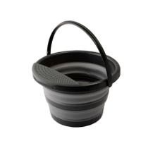 Balde Retrátil 6,7 Litros com Alça e Bico Escorredor Dobrável para Lavanderia Camping e Limpeza