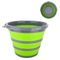 Balde Retrátil Dobrável 10 Litros Verde Balde Retrátil Dobrável 10 Litros Verde
