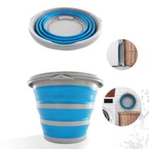 Balde Retratil Dobravel Flexivel 10 Litros Silicone Limpeza Balde Retratil Dobravel Flexivel 10 Litros Silicone Limpeza