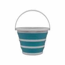 Balde Retrátil Dobrável Silicone Com Alça Capacidade: 10 Litros Balde Retrátil Dobrável Silicone Com Alça Capacidade: 10 Litros
