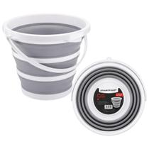 Balde Retrátil magico dobrável flexível silicone 10L Cor Cinza