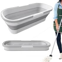 Balde Retrátil Silicone Com Rodinhas E Alça 55x25cm Multiuso