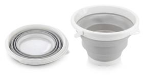 Balde Retrátil Silicone Redondo 3 L Alça Dobrável 16x21cm
