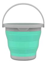 Balde Sanfonado Dobrável Retrátil 5 Litros Flashlimp