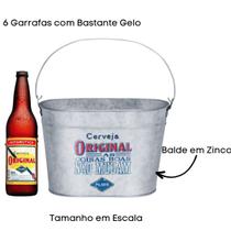 Balde Servir Cerveja Bebidas Original Oblongo Zinco com Alça - Alumiart