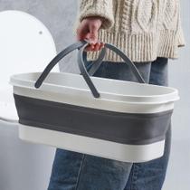 Balde Silicone Dobrável 15 Litros Oval para Mop C/ Rodinhas