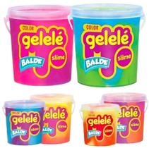 Balde Slime 457g Color Gelele - Doce Brinquedo