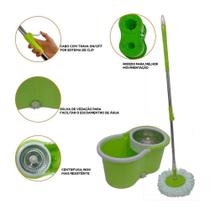 Balde Spin Mop Centrifuga Esfregão Cesto Inox Vassoura Verde - HAI BRASIL