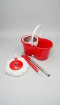 Balde Spin Mop Centrifuga Inox com 2 Refis