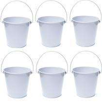 Balde TAKMA Small Metal de 4,3 polegadas galvanizado colorido, pacote com 6 Balde TAKMA Small Metal de 4,3 polegadas galvanizado colorido, pacote com 6