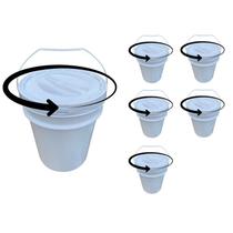 Balde Tampa Rosca Para Alcool Em Gel - Kit 5 Pçs