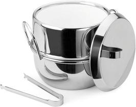 Balde Térmico Para Gelo Aço Inox Tampa e Pinça 2,5L Forma Balde Térmico Para Gelo Aço Inox Tampa e Pinça 2,5L Forma