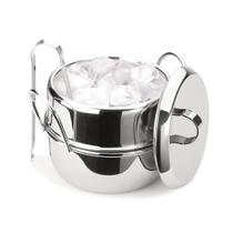 Balde Térmico para Gelo Forma 1 Litro com Pinça em Aço Inox Design Funcional