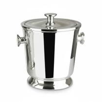 Balde Térmico para Gelo Saint James 2,8L, Banho de Prata, Padrão Superior, Luxo para Bar e Mesa