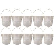 Balde Transp 2.2L Alça Plast Com Tampa Remov Branco 10 Pçs