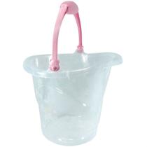 Balde Transparente 13 Litros Rosa Cajovil Baby