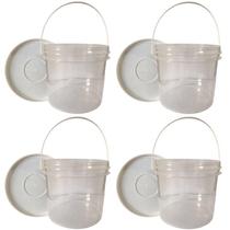 Balde Transparente 2.2L para presunto 4 Pçs