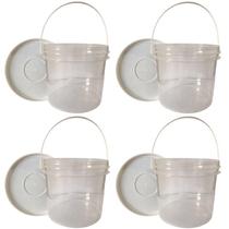 Balde Transparente 2.2L ursinho tupperware 4 Pçs - Nastripack