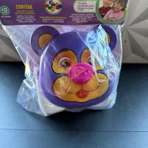 Balde urso tommy didático de encaixar 11 peças para bebê de plástico colorido baldinho de montar criança forma formas