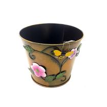 Balde Vaso Metal Enfeite Jardim Quintal Varanda Flor Abelha Laranja (BALDE-17) Balde Vaso Metal Enfeite Jardim Quintal Varanda Flor Abelha Laranja (BALDE-17)