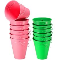 Baldes de metal Sadnyy, pacote com 12, galvanizados, 11,4 x 12,7 x 6,5 cm