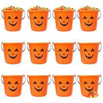 Baldes para doces ou travessuras de abóbora de Halloween Triumpeek, 12 unidades
