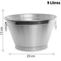 baldes para gelo kit com 2 unidades 9 litros aluminio