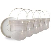 Baldes Para Jardinagem Transparente 2.2L 5 Pçs