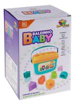 Baldinho Baby Infantil Art Brink Blocos De Encaixe 18 Meses