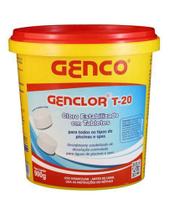 Baldinho com 45 Mini Tablete / Pastilha Cloro Genclor Estabilizado Genco T-20 900g