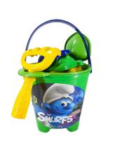 Baldinho D Praia Para Criança Brincar Na Areia 7 Peças Verde